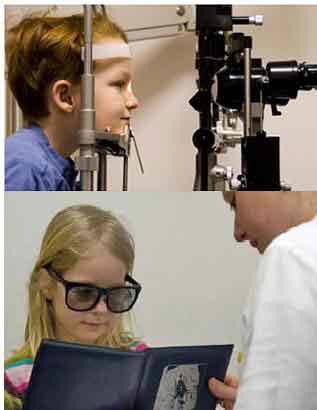 Foto examen ocular - estrabismo